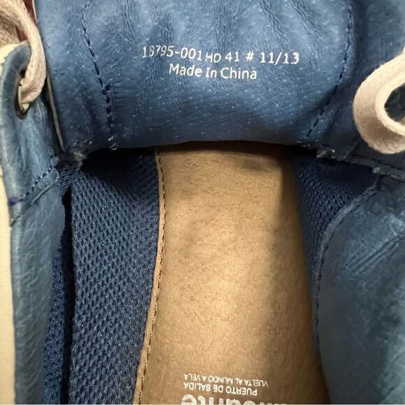 Camper low cut sneakers sz 11. Genuine suede and leather Cream Gray Navy Blue - Picture 8 of 14